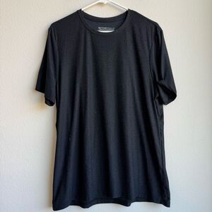 Beyond Yoga Heathered Gray Black Spacedye T Shirt Size Large